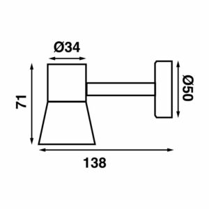 14-2093-D3X-Tube-D3-Reading-Light-Dimensions