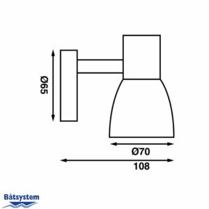 14-LR3USB-LED-Reading-Light-Dimensions