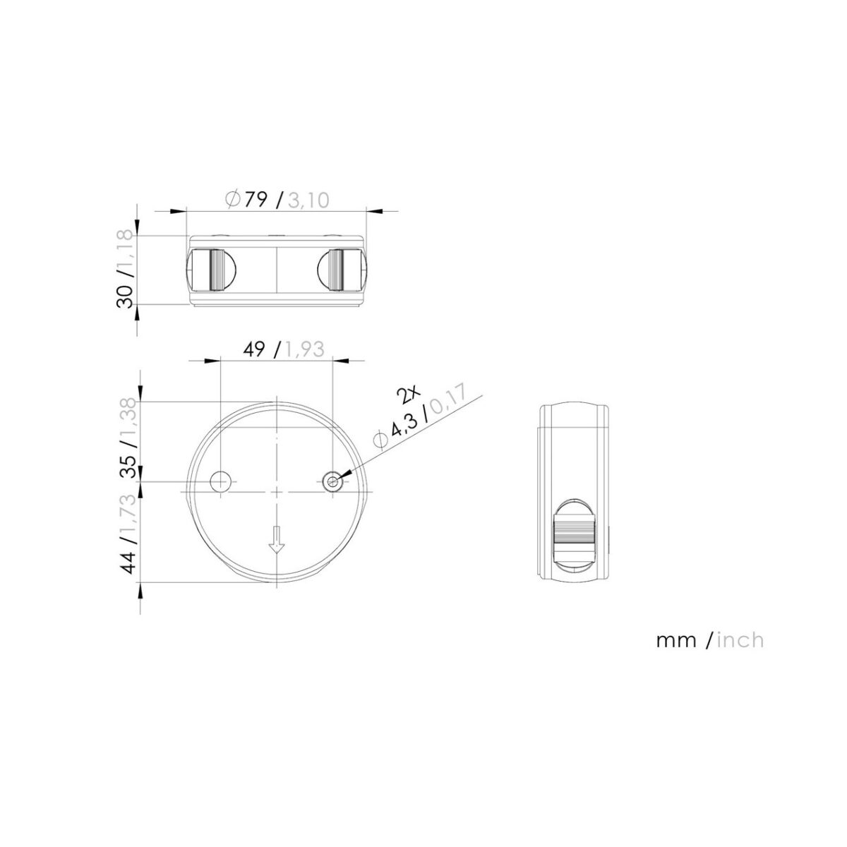 S34 LED Bi Colour Drawing