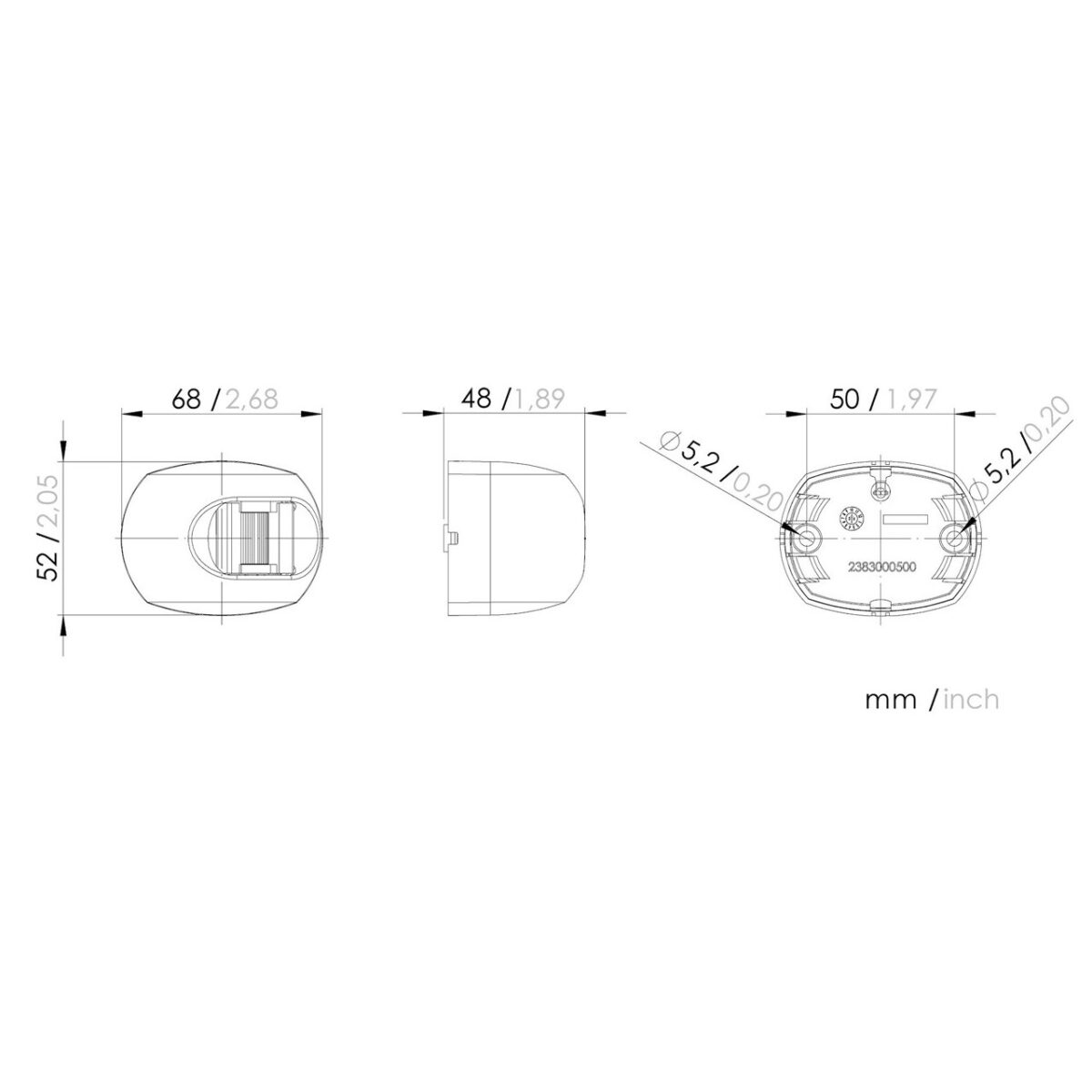 S34 LED Starboard Drawing